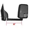 2020 Standard Remote Mirror Assembly for 96" Body that fits 1997-On G3500 Express, Savana Vans & Cutaways - Passenger side - Right Side - Black - Velvac 714564