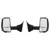 2020XG Deluxe Heated Remote / Manual Mirror Assembly with Light for 96" Body Width - Pair - Black - Velvac 716346