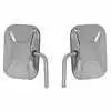 2pc Kit Low Mount Swing-Away Mirror Head with Glass &amp; Arms - Stainless Steel
