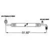 36-1/2" A/C Hose Assembly - #10, Evaporator to Compressor - Morgan Olson