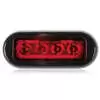 3.8&quot; LED Rectangular Surface Mount Warning Red, Clear Lens - 4 LEDs