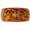 4" x 2" Yellow Marker Light - 2 Bulb - 3" Mounting Centers