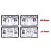 4" x 6" LED High & Low Beam with DRL 4PC Headlight Kit