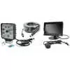 7" LCD Monitor with Square Work Light Camera System