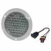 4&quot; LED Round Clear Back Up Lamp with Gray Flange and Plug - Truck-Lite 44045C