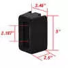 5" x 3.46" x 2.5" Rubber Dock Bumper with 2.187" Hole Centers