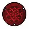 5.6" LED Red flange mount round stop/tail/turn light with PL3 Connector