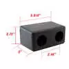 5.81" x 3" x 2.75" Rubber Dock Bumper with 2.46" Hole Centers