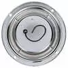 6-3/8" O.D. Chrome Base Dome Lamp with Switch and Clear Lens