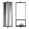 6 5" x 16" Angle back economy mirror aluminum with split glass & plastic end caps - universal