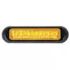 6" LED Thin Low Profile Warning Light - Dual Color Amber / White - 4 Light Kit