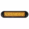 6" LED Thin Low Profile Warning Light - Dual Color Amber / White, Clear Lens - 12 LEDs