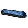 6" LED Thin Low Profile Warning Light - Dual Color Amber / White, Clear Lens - 12 LEDs
