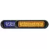 6" LED Thin Low Profile Warning Light - Dual Color Blue / Amber, Clear Lens - 12 LEDs