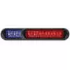 6" LED Thin Low Profile Warning Light - Dual Color Blue / Red, Clear Lens - 12 LEDs