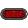 6" Oval Red LED Stop/Turn/Taillight with Integrated Flange Mount