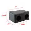 6" x 3.25" x 2.375" Extruded Rubber Dock Bumper with 2.625" Hole Centers