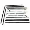 66-77 Ford Bronco Window Sweep Belt & Division Bark Kit - Driver side and Passenger side - 12 Pieces