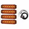Amber Ultra Thin LED Strobe Light & Switch Kit