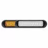 6&quot; LED Thin Low Profile Warning Light - Dual Color Amber / White, Clear Lens - 12 LEDs