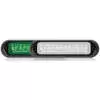 6&quot; LED Thin Low Profile Warning Light - Dual Color Green / White, Clear Lens - 12 LEDs