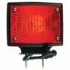 Left Pedestal Lamp with Plug - Red / Yellow with Black Trim