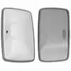White Plastic Mirror Head with Flat Glass - 6.5" x 10" - Velvac 704132