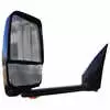 Left 2020 Black Deluxe Mirror Assembly with Light and Blind Spot Camera for 102" Wide Body - Black - Fits Ford E Series - Velvac 719369
