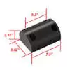 7.5" x 5.562" x 3.72" Rubber Dock Bumper with 5.3" Hole Centers