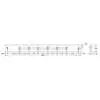 7.5' x 6" x 1.5" Rubber Cutting Edge Blade, has 8 Mounting Slots - Replaces Western 608263