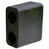 6" x 5.125" x 3" Rubber Dock Bumper with 3" Hole Centers