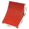 7.875" x 6.875" Orange Poly Wheel Chock with Diamond Plate Grip