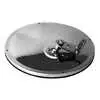 8-1/2" Offset Mount Convex Mirror, Stainless Steel