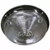 8-1/4" Dia. Chrome Plated Steel Base Dome Lamp with Clear Lens without Switch