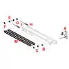 8' Hopper spreader conveyor chain that fits Fisher RC 123 links - 9177 1451110