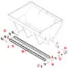 8' Hopper spreader conveyor chain that fits Fisher RC 123 links - 9177 1451110