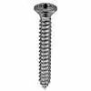 8 X 1-1/4" Phillips Oval Head Tap Screw - Chrome - 100 Pieces