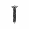 8 X 1" Phillips Oval Head Tap Screw - Chrome - 100 Pieces