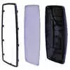 8" x 17" Manual Mirror Head with Flat Glass - Black- Fits International DuraStar, WorkStar and ProStar 
