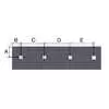 8' x 6" x 1/2" High Carbon Steel Cutting Edge Highway Center Punch Blade - Fisher X-Plow