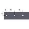 8' x 6" x 3/8" High Carbon Steel Cutting Edge Blade - Western Poly, Poly Pro, Blizzard & SnowEx