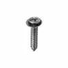 8 X 7/8" Phillips Oval Head Tap Screw - Flush Washer - Chrome - 100 Pieces