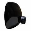 8 x 8.5" Black Heated Universal Convex Mirror Head