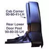 80-97 Ford F150 Pickup Truck Lower Rear Door Post - Left Side