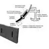 8' x 8" x 1.5" Rubber Cutting Edge Blade, has 8 Mounting Slots - Replaces Western 608291
