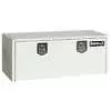 Steel Underbody Toolbox with Two Stainless Steel Folding T-Latches - White - 18"H x 18"D x 48"L