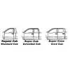 87-96 Ford F150 Pickup Truck Front & Rear Wheel Well Molding Kit, Chrome