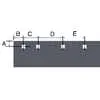 9' x 6" x 5/8" Sabre Heavy-Duty Carbide Highway Punch Cutting Edge Blade Kit - Fits Boss 9' HD+ Straight Blades