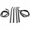 Inner & Outer Sweep Belt & Glass Run Window Channel - 6 Piece Kit - Driver and Passenger Side