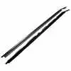 Outer Felt Window Sweep Belt with Black Aluminum Trim - Pair - Driver and Passenger Side